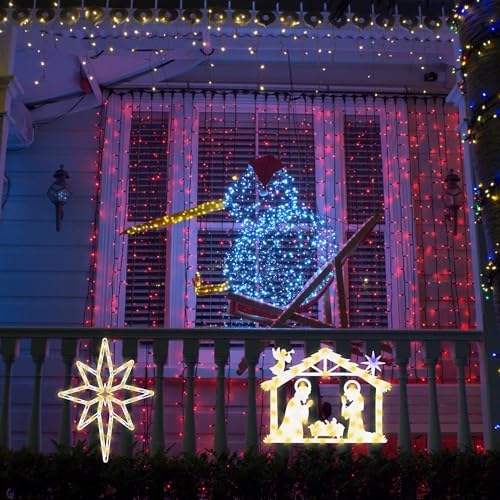 TRWYMZ 17" Christmas Window Silhouette Lights Decorations