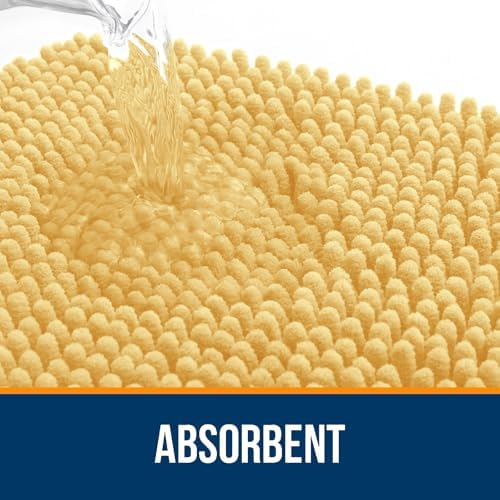 OLANLY Large Bathroom Rugs 40x32, Extra Soft Absorbent Chenille Bath Rugs
