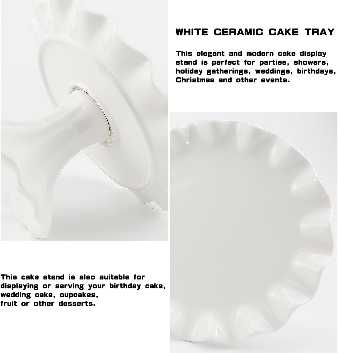 Ceramic Cake Stand / White