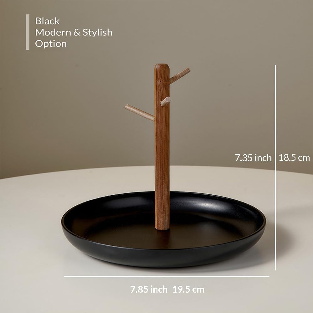 Wood 3-Tier Hanging Organizer / Black Round