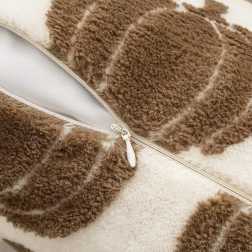 Fall Pumpkin Pillow Covers Fall Decor 18x18 Set of 2 Light Brown