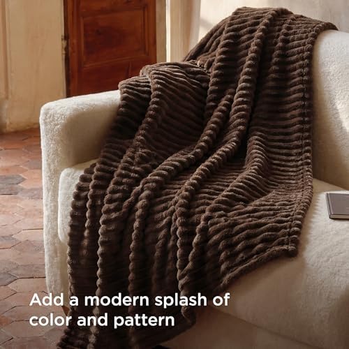 Bedsure Soft Twin Blanket for Bed Decor Gifts Chocolate Brown 60"x80"
