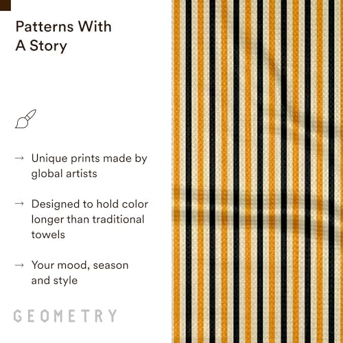 GEOMETRY Kitchen Towels - Quick Dry Microfiber Cloth Dish Towels for Kitchen Drying - Premium Quick Dry Towel - Trick, 18" x 30" - 1 Piece