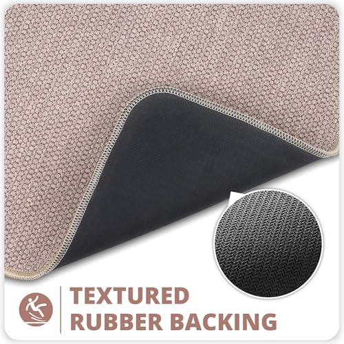Bosap Bath Mat,Ultra Thin Bathroom Rugs,Rubber Bath Mats for Bathroom,No Slip Bath Rugs,Quick Dry,Machine Washable,Low