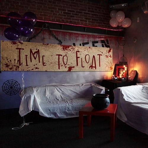 71" x 20" Halloween Bloody Banner, Extra Large Halloween Yard Sign Banner