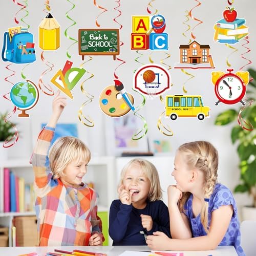 Back to School Hanging Swirls, 30Pcs