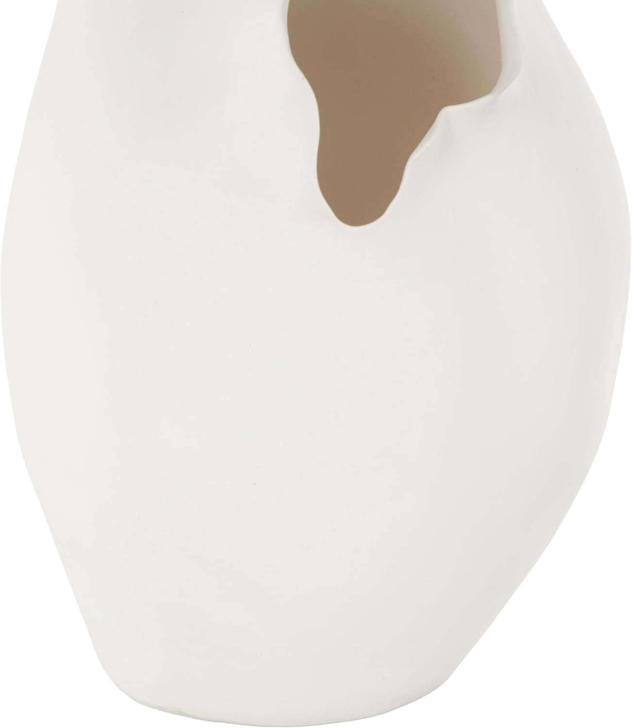 Ceramic Abstract Decorative Vase Floral Inspired Centerpiece Vase / White / 9 x 9 x 15