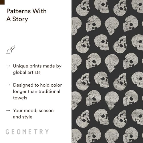 GEOMETRY Kitchen Towels - Quick Dry Microfiber Cloth Dish Towels for Kitchen Drying - Premium Quick Dry Towel - Spooked, 18" x 30" - 1 Piece