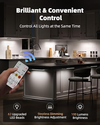 EZVALO Under Cabinet Lighting with Charging Station, Motion Sensor Lights