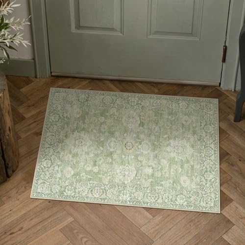 2x3 Green Neutral Area Rug