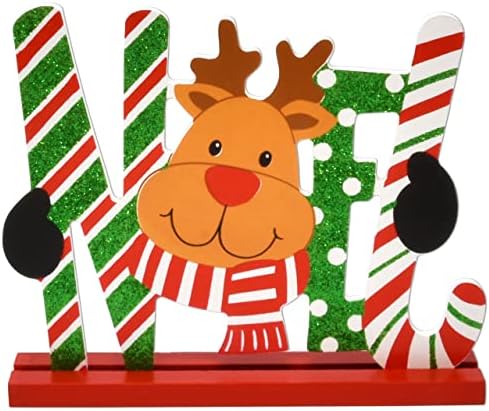 Gift Boutique 6 Christmas Table Signs Decorations Wooden Centerpiece