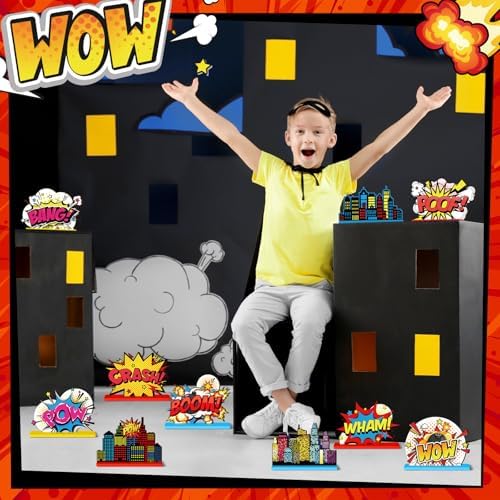 Marsui 12 Pcs Hero Themed Party Decoration