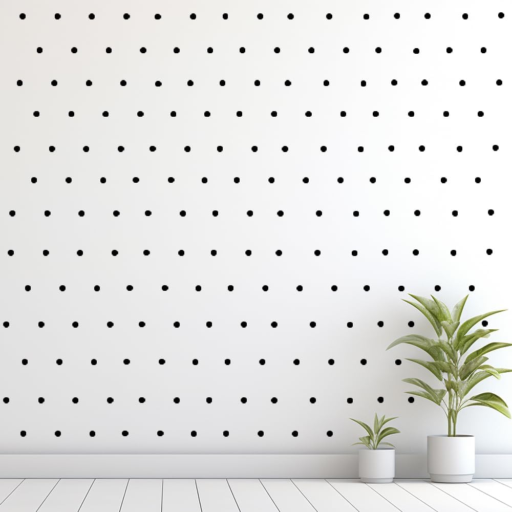 Removable & Self-Adhesive Vinyl Stickers for Kids Room / Black / 1 Inch Dot 240 / Set of 240