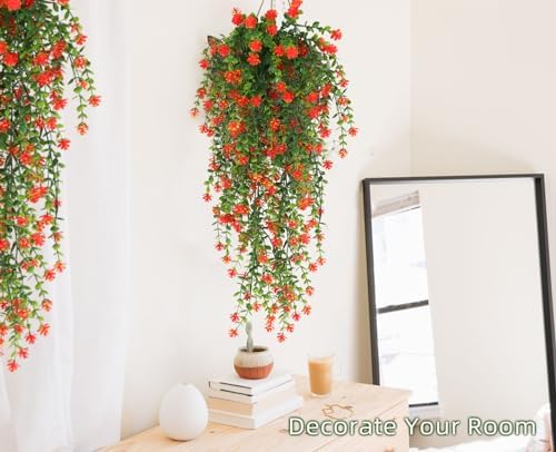 RECUTMS Faux Hanging Plants Draping Greenery Artificial Vines for Outdoors