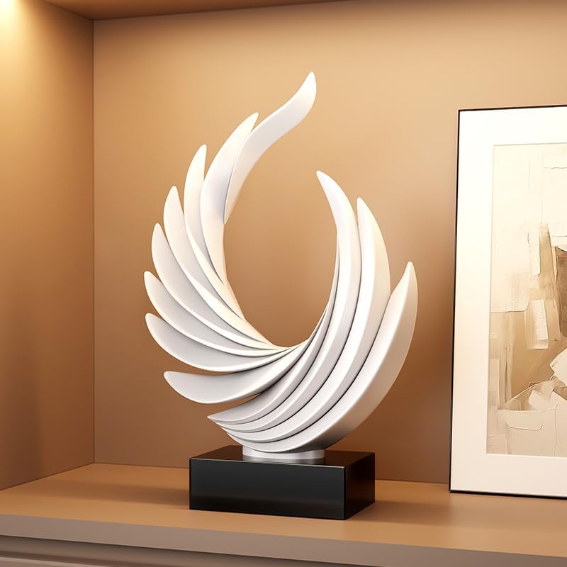 Resin Wing Statue / White