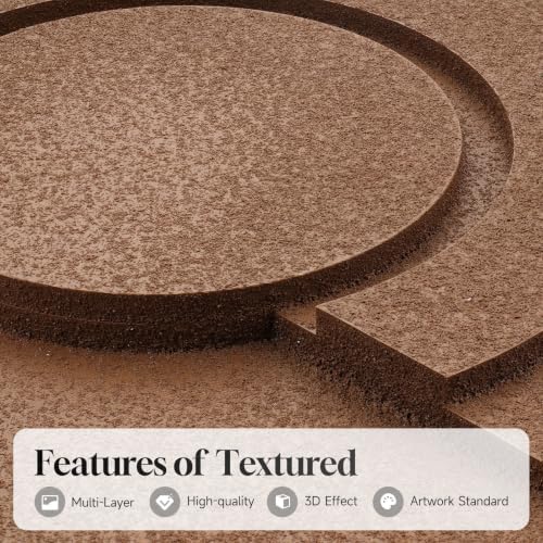 Large 3D Textured Framed Neutral Abstract Wall Art for Living Room, 3 Piece