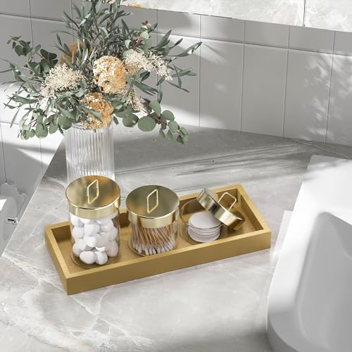 Candle / Toilet Tank Tray / 11.3 x 4.4 x 1.1 / Gold