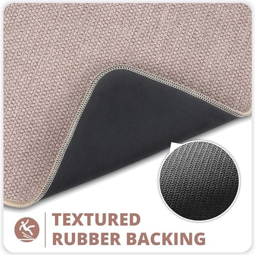 Bosap Bath Mat,Ultra Thin Bathroom Runner Rugs,Large Bath Mats for Bathroom,Quick Dry,Non-Slip,Machine Washable,Low