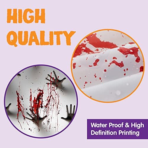JOYIN 3 Pcs 30”x72” Door Covers Halloween Decorations Indoor, Haunted House Stickers Party Supplies Favors Home Decor Garage Window Wall Zombie Hands