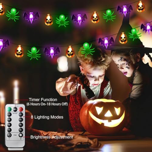 Zimati Halloween Lights Decorations 16ft 30 LED String Light Indoor Outdoor