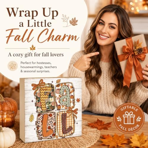 Fall Decorations for Home Alphabet Fall Letter Wood Sign Wall Art