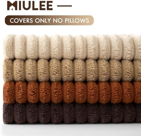 MIULEE Fall Decorative Throw Pillow Covers Chocolate Brown Rust 18x18