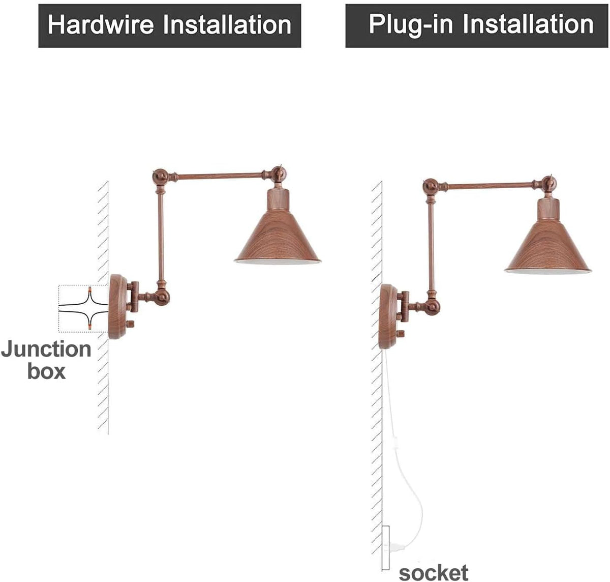 TRLIFE Dimmable Wall Sconce, Remote Control Plug in Wall Sconce Dimming 10%-100% and Adjustable Color Temperature