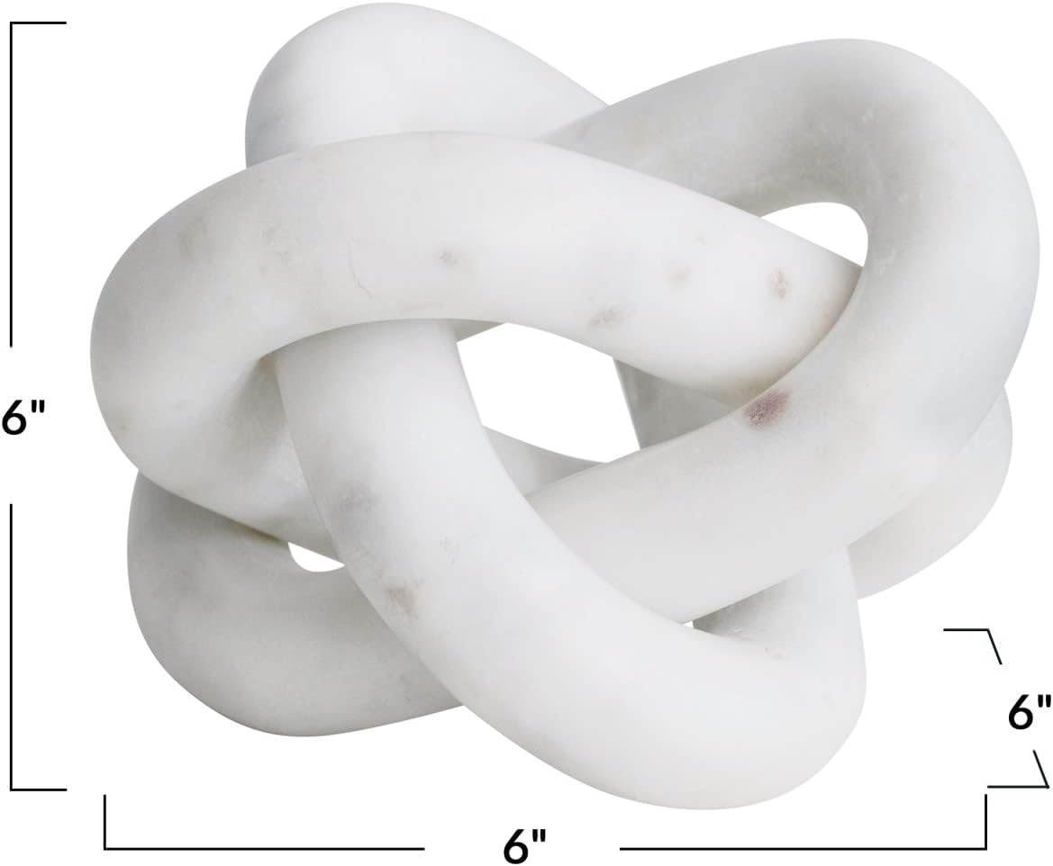 Decorative Interlocking Marble Chain / White