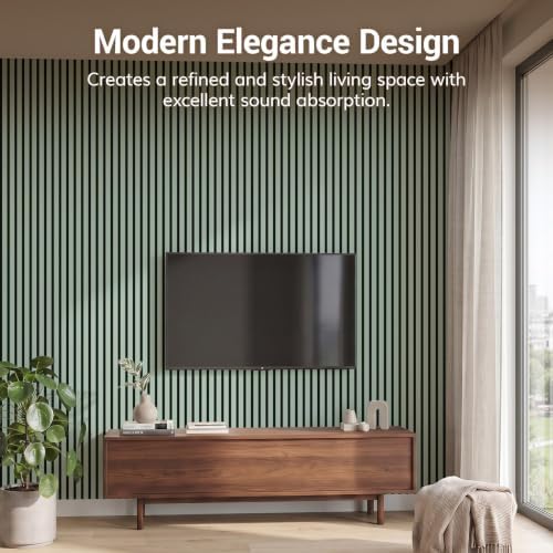 TONOR Wood Wall Panels for Interior Wall Decor, 4 Pack 47.2" x 23.6"(30.94ft²) Wood Slat Aacoustic Panels, Soundproof