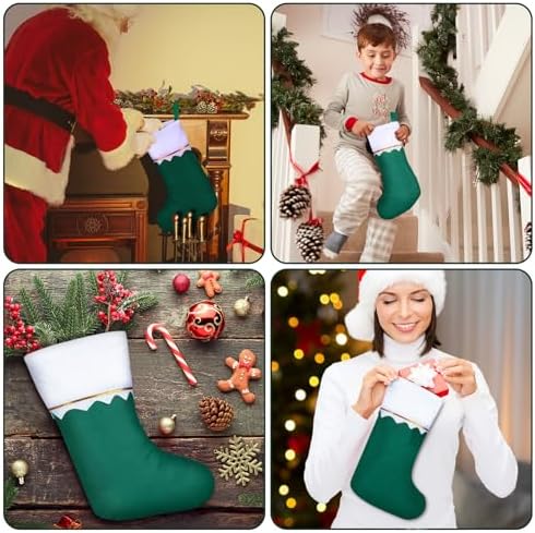 Zubebe 36 Pcs Christmas Stockings Bulk 15 Inch Felt, Green