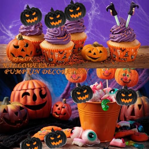 6 Pcs Halloween Napkin Rings Set Pumpkin Napkin Ring Holders Black Spooky Metal Alloy Serviette Buckles for Halloween Kitchen Dinner Table Party Decorations