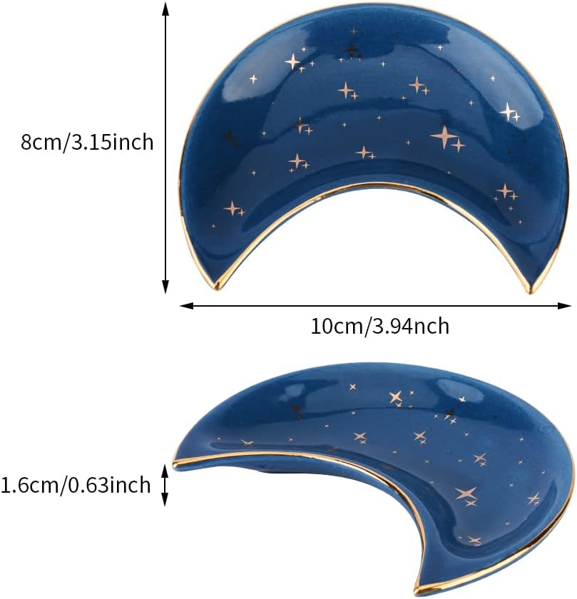 Moon Shape Jewelry Tray / Set of 3