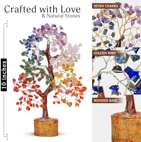 Yatskia Chakra Tree of Life - Crystals and Healing Stones - Feng Shui Decor - Meditation Accessories - Gift for