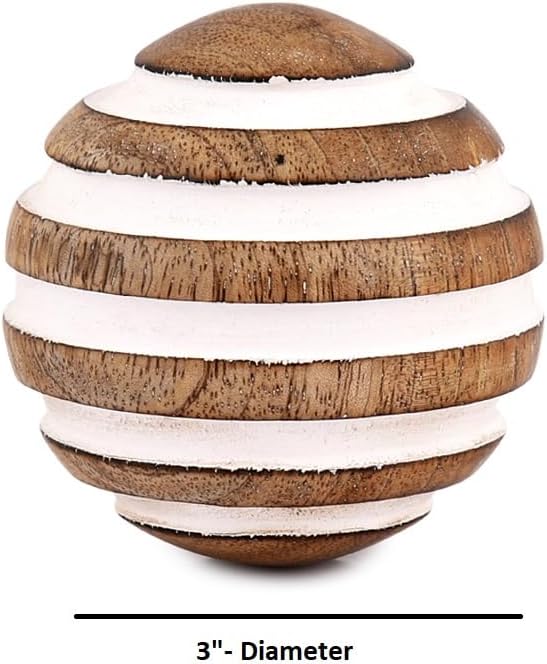 Decorative Balls Mango Wood for Centerpiece or Individual Use for Use in Living