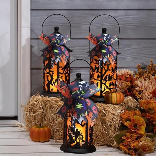 Halloween Bows for Wreaths Already Made Ribbon Bows for Tree Topper, Halloween Decorations Wreath Ornament Supplies (14 x 11 inch)