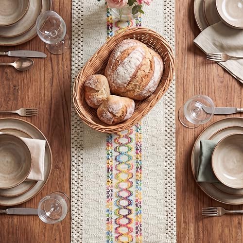 Artoid Mode Colorful Farmhouse Rustic Table Runner 12x90 Inch