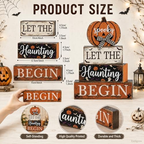 Halloween Pumpkin Decor Indoor, Halloween Decorations for Home Kitchen