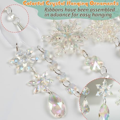 Crystal Ornaments for Christmas Tree Winter Wonderland Decorations