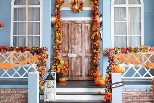 Fall Mantel Scarf Orange Fireplace Mantel Cover for Window Indoor Thanksgiving Decoration Lace Mantel Scarf for Halloween Home Party Holiday Decoration
