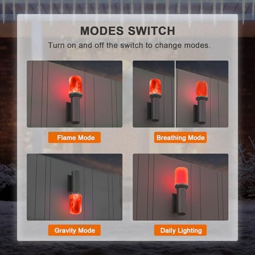 Hompavo 【Upgraded Flame Light Bulbs for Home Decor with Upside Down Effect