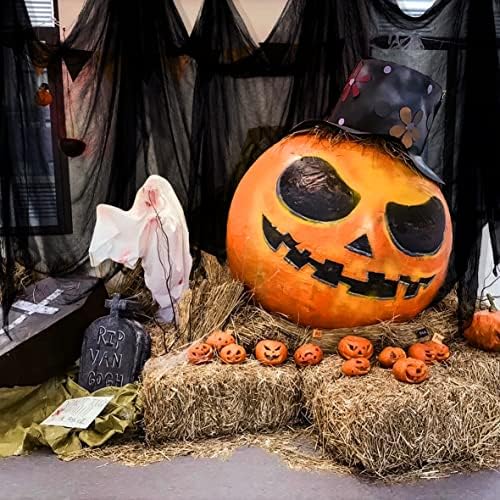 80×400 Inch Super Size Halloween Creepy Spooky Gauze Cloth Black Cheesecloth Scary Halloween Decorations for Haunted House Home Wall Patio Garden