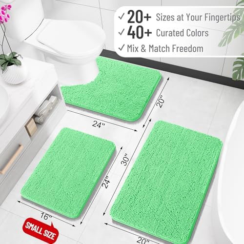 OLANLY Bathroom Runner Rugs 40x24, Extra Soft Absorbent Chenille Bath Rugs