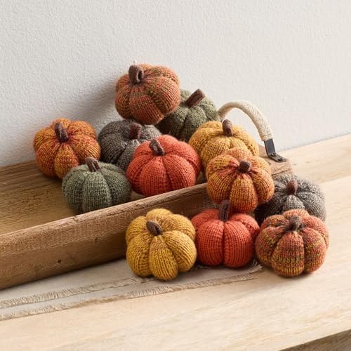 Cozy Mini Knit Pumpkin Set of 12 (Spiced Maple Full Set)