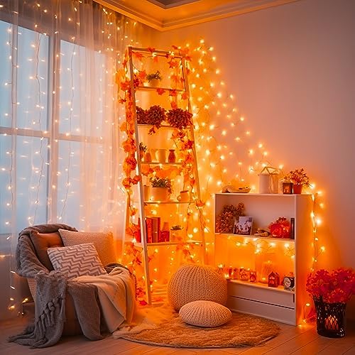 JMEXSUSS 163FT 8 Modes 500 LED Orange Halloween Lights Outdoor with Remote