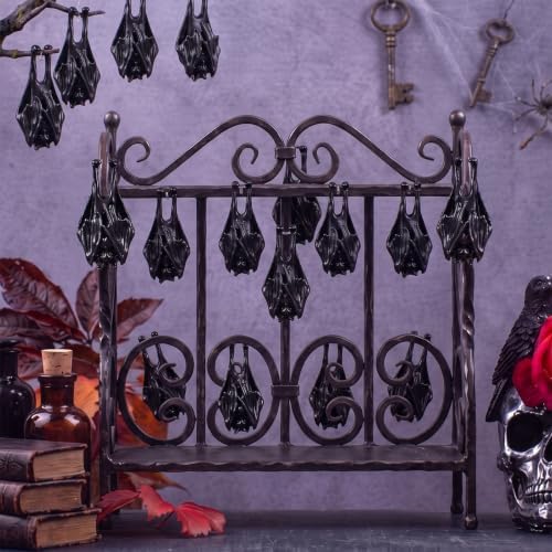Civaner 50 Pcs Halloween Mini Brass Figurine Miniature, Bat