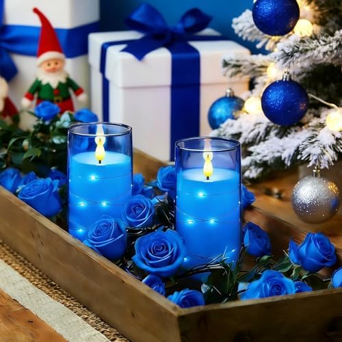 Homemory 3"x6" Flameless Candles, Flickering LED Pillar Candles with Remote