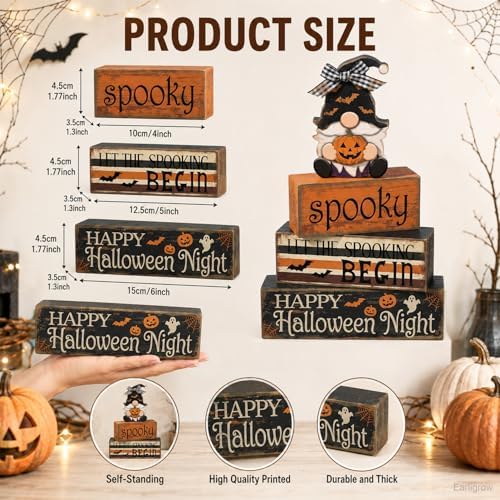 Halloween Gnome Decor Indoor, Halloween Table Decorations for Home