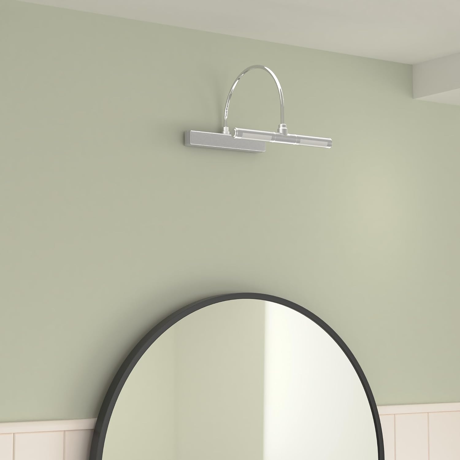 LUXSWAY Wireless Battery Operated Picture Light with Remote Control, Dimmable & Timer, 180° Adjustable Head for Wall