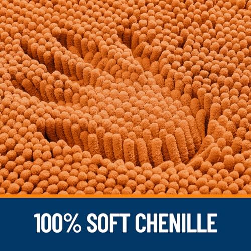 OLANLY Small Bathroom Rugs 24x16, Extra Soft Absorbent Chenille Bath Rugs, Rubber Backing Quick Dry, Machine Washable