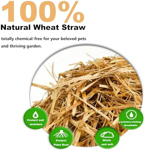 Natural Wheat Straw - 2LB Dry Clean Soft Decorative Straw Bale